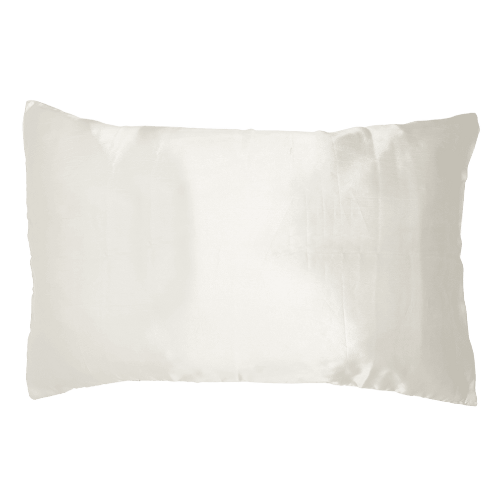 Satin Silk Standard Creamy White Pillowcase - Elva