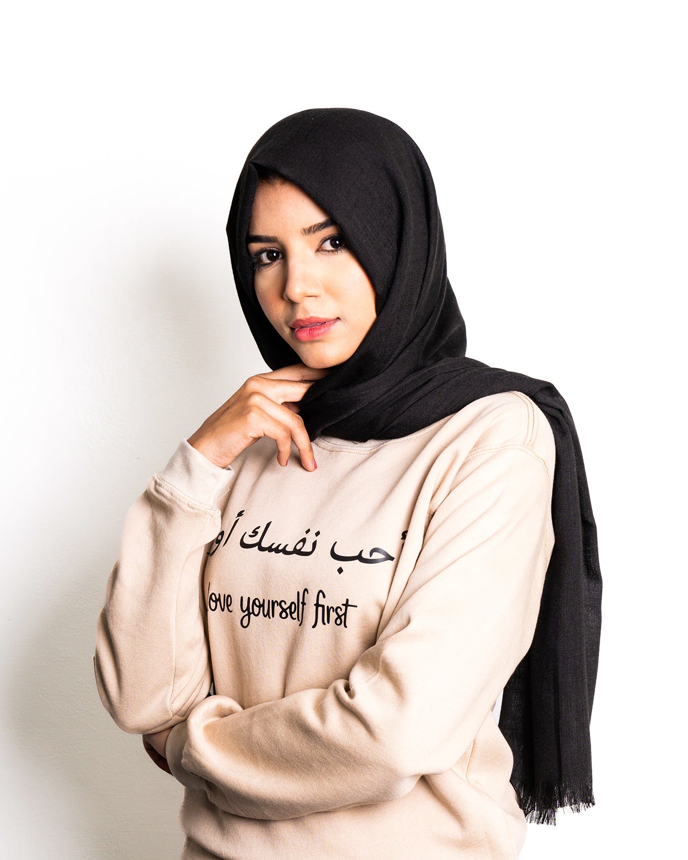 Sweatshirt - Beige (Love yourself) - Kef