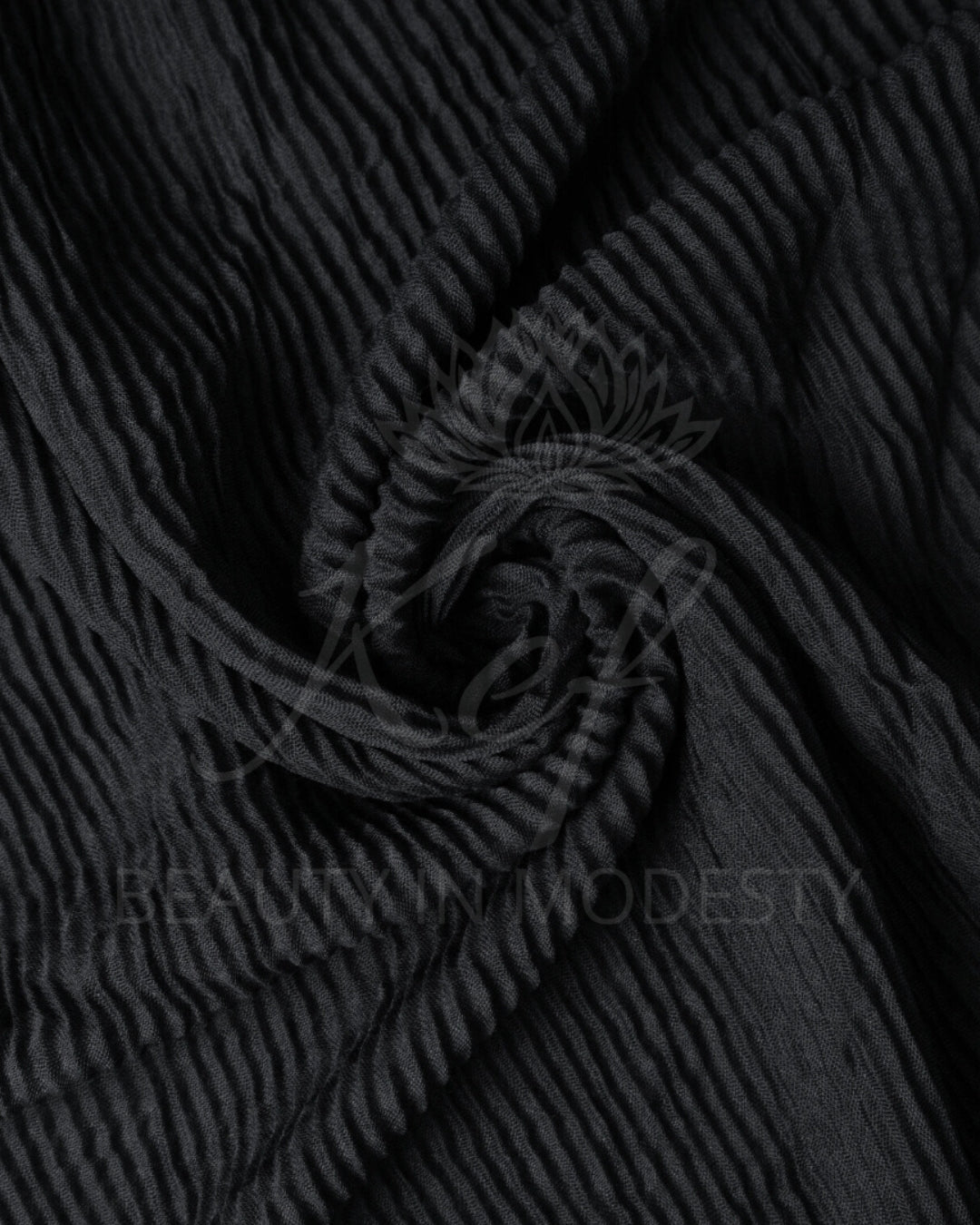 Crinkle Lawn - Black - Kef