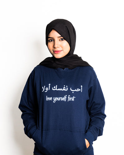 Hoodie - Navy Blue ( Love Yourself ) - Kef