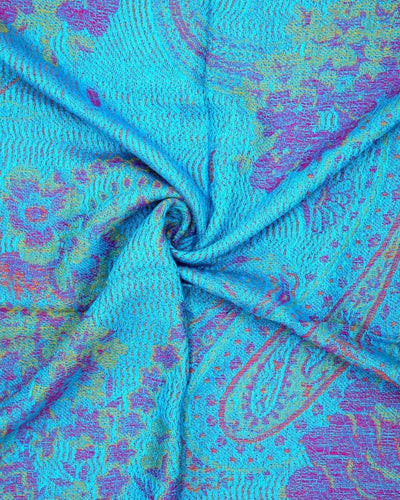 Printed Stole - Neon Blue - Kef