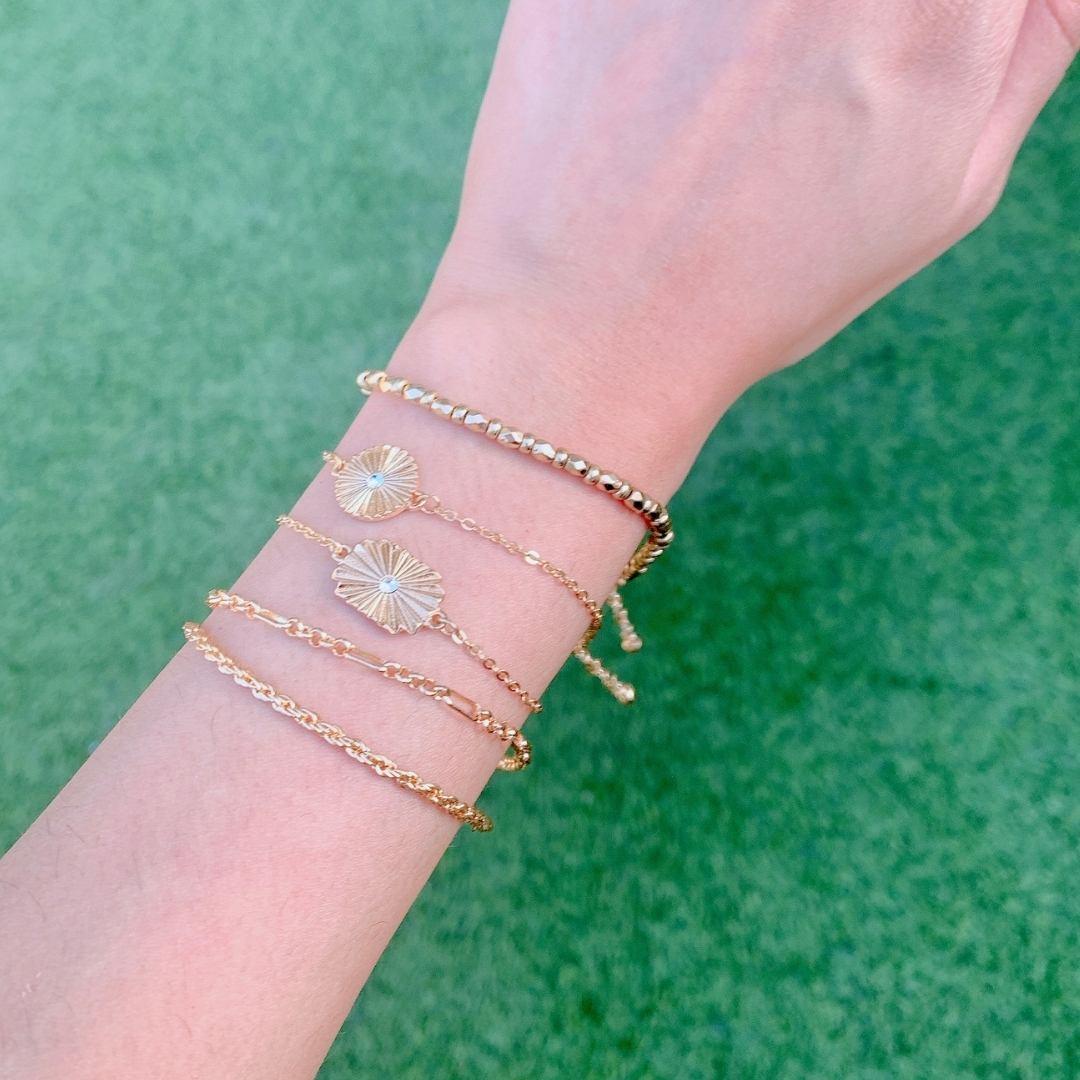 Golden Layered Link Bracelets - Elva