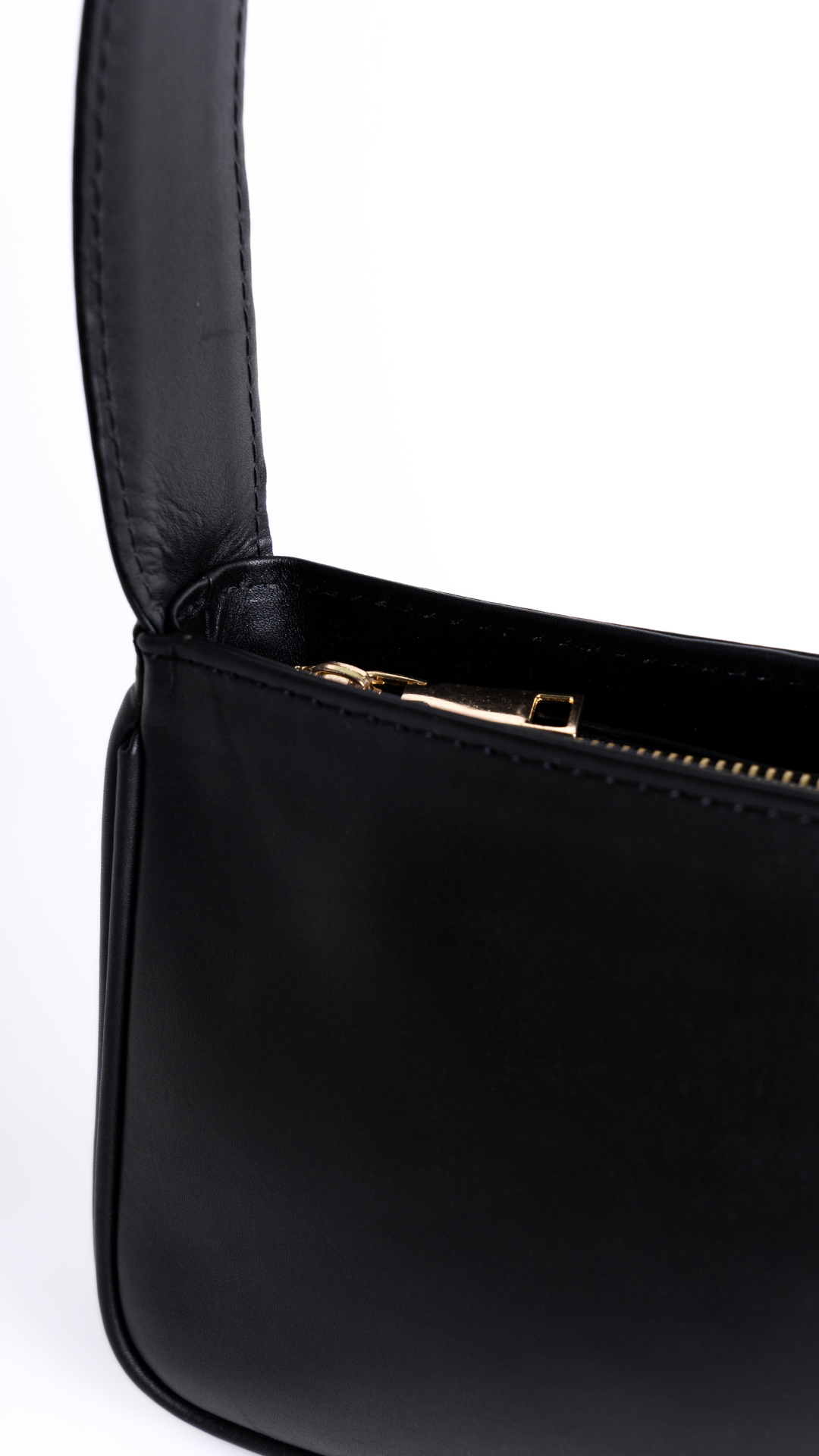 Small Leather Black Shoulder Bag