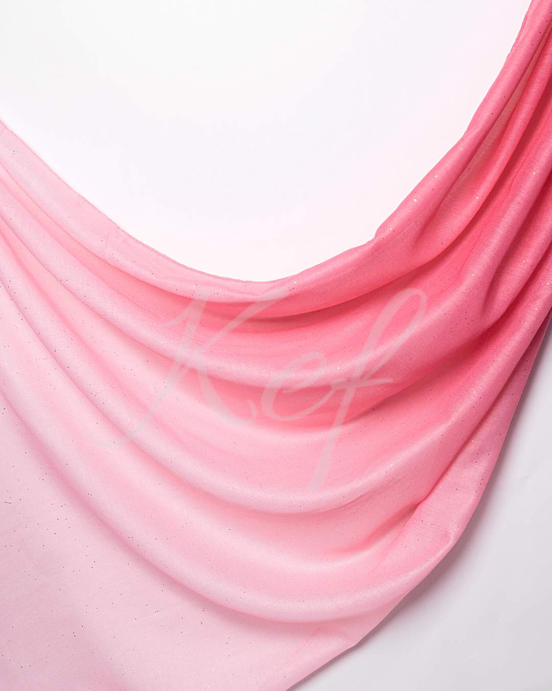 Glitter Ombre Lawn Hijab - Flamingo