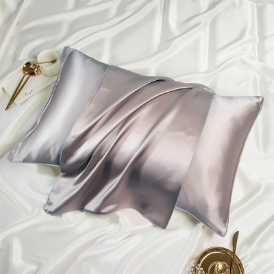 Satin Silk Standard Cloud Grey Pillowcase - Kef