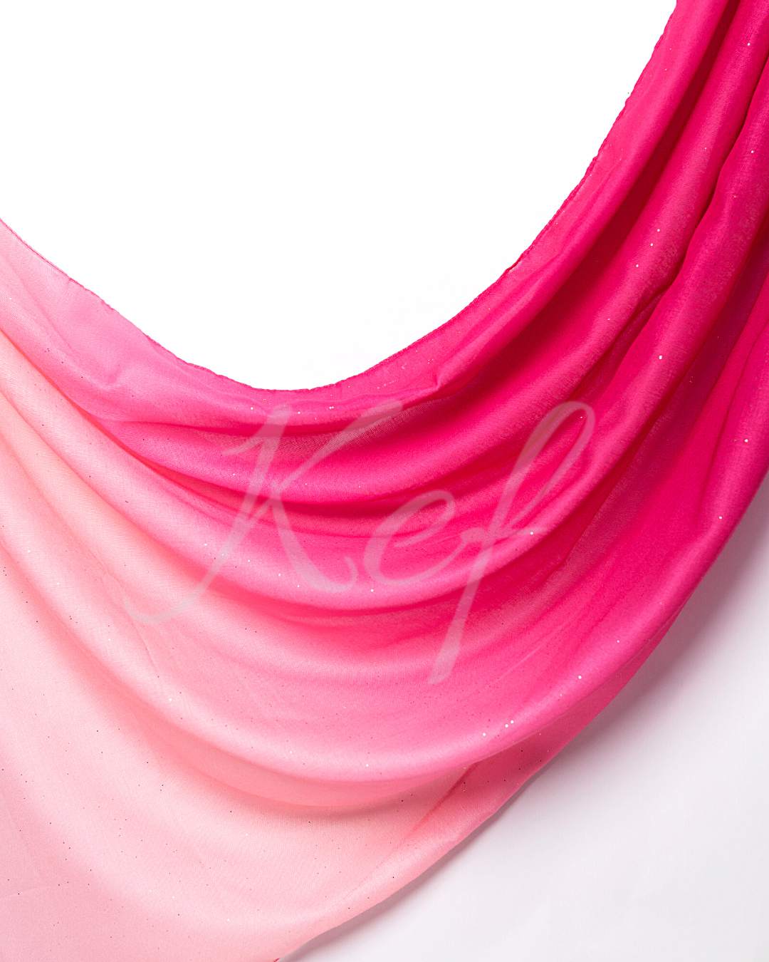 Glitter Ombre Lawn Hijab - Pink Field